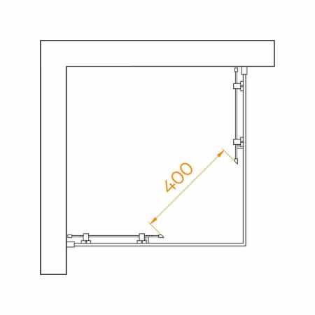Душевой уголок RGW Passage 3508103077-14 70х70 стекло прозрачное профиль черный без поддона
