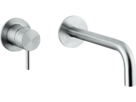 Смеситель Cisal Xion XI002510D1 настенный встраиваемый сталь шлифованная/брашированная