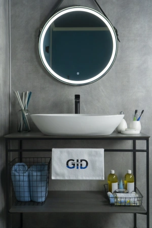 Раковина керамическая Gid Creativo 51117 70х40 накладная цвет белый без отверстий под смеситель