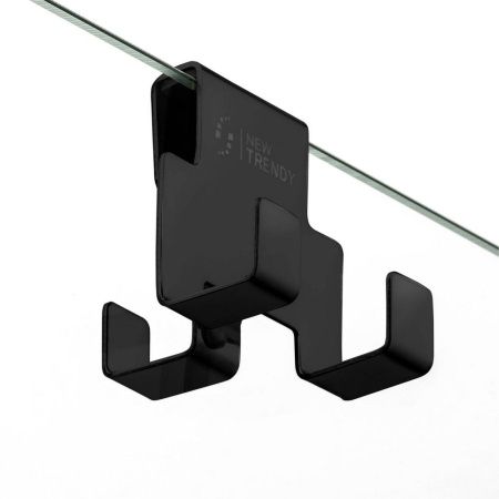 Душевая перегородка New Trendy AVEXA Black EXK-1965 60х200 стекло прозрачное профиль черный