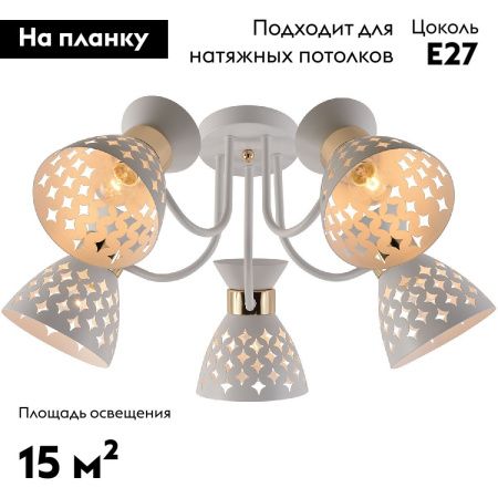 Люстра потолочная Reluce 01579-3.3-05 WH+FGD
