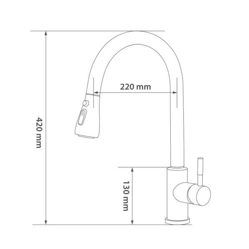 Смеситель для кухни Esko Kitchen TSS 519 на мойку сатин - фото 3