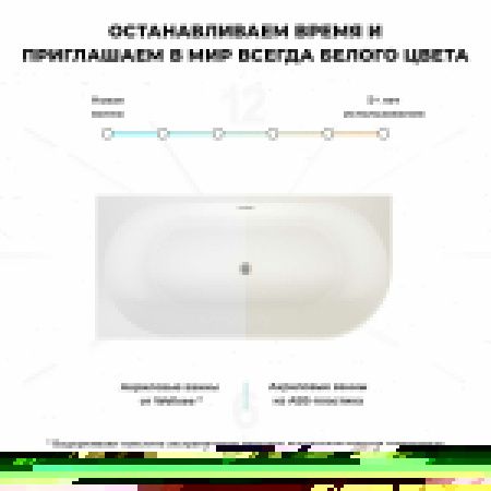 Ванна акриловая Wellsee Excellence Pro 287605000 140х70 пристенная асимметричная с ножками