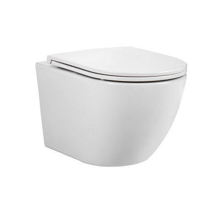 Унитаз подвесной Aquatek ЕВРОПА AQ1900T-00 белый с сиденьем микролифт безободковый смыв торнадо