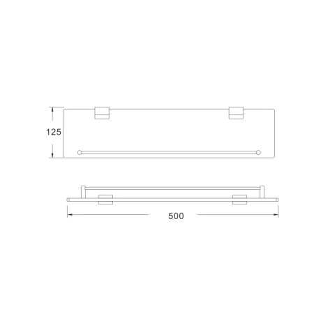 Полка в ванную комнату Rose RG17H RG1719H