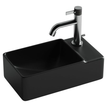 Раковина из сантехнического фарфора Ceramica Nova ELEMENT CN5045MB 40х20 подвесная цвет черный 1 отверстие под смеситель