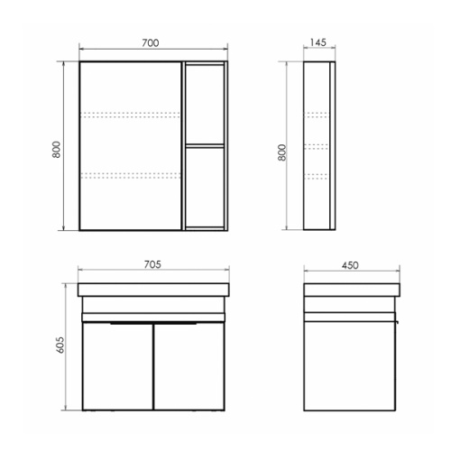Тумба с раковиной Comforty 00-00010978CF 70,5x45x60,5 - фото 2