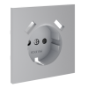Накладка для розетки с заземлением и защитными шторками, с USB A+A VOLTUM S70 VLS000916