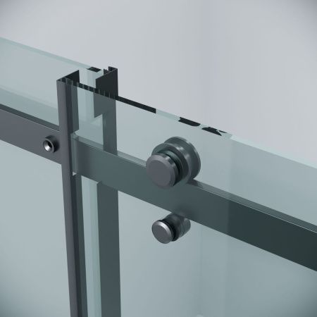 Душевая перегородка Grossman Classic 200.K33.04.70.21.00 70х195 стекло прозрачное профиль черный