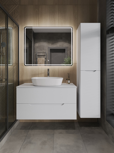 Тумба с раковиной Orange Line Li-100TuwMDF+B08-500W 101х46х68 - фото 5