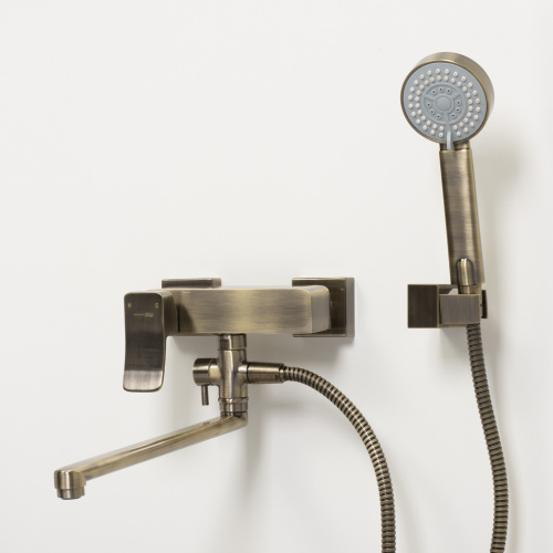 Смеситель для ванны WasserKRAFT Exter 1600 1602L настенный бронза - фото 4