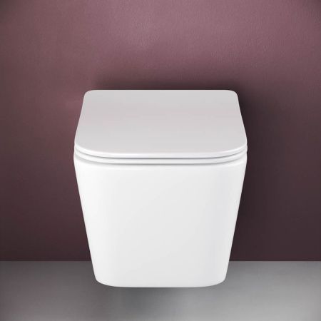 Унитаз подвесной Ceramica Nova METRIC CN3007 белый с сиденьем микролифт безободковый душевой смыв