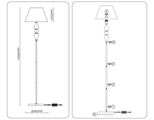 Торшер Ambrella Light Classic (Цлассиц) LH75265 - фото 2
