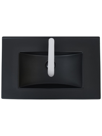 Раковина из сантехнического фаянса WeltWasser WW SK 10000005565 50 см встраиваемая цвет черный 1 отверстие под смеситель