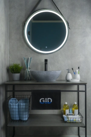 Раковина керамическая Gid Lago 54430 40х30 накладная цвет многоцветный без отверстий под смеситель