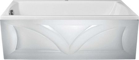 Ванна акриловая 1MarKa MODERN 01мод1670 160х70 пристенная прямоугольная без ножек и каркаса