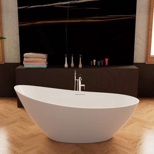 Ванна акриловая Frank 12523 170х80 отдельностоящая овальная с ножками - фото 4