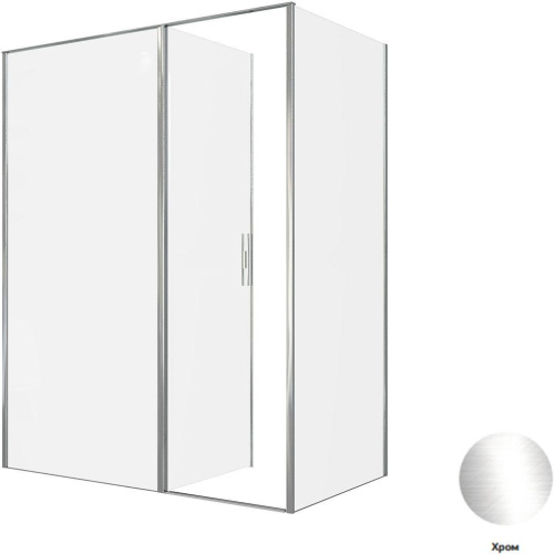 Душевой уголок Allen Brau Priority 3.31037.00 + 3.31043.00 160х90 стекло прозрачное профиль хром глянцевый без поддона - фото 3