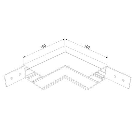 Коннектор угловой внутренний для накладного шинопровода Elektrostandard Slim Magnetic (Слим Магнетиц) 4690389178993