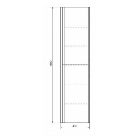 Шкаф-пенал Comforty Эдинбург 00004147998CF 40х160 подвесной цвет серый