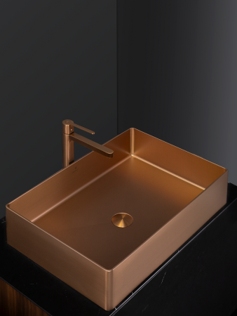 Раковина из нержавеющей стали AltroBagno Solido AltroBagnoSolido001023RaSp 60х40 накладная цвет медь