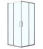 Душевой уголок Azario Seattle AZ-131 S A 80*80*195 80х80 стекло прозрачное профиль хром без поддона