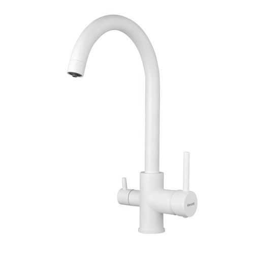 Смеситель для кухни Shevanik S128C на мойку белый - фото 2