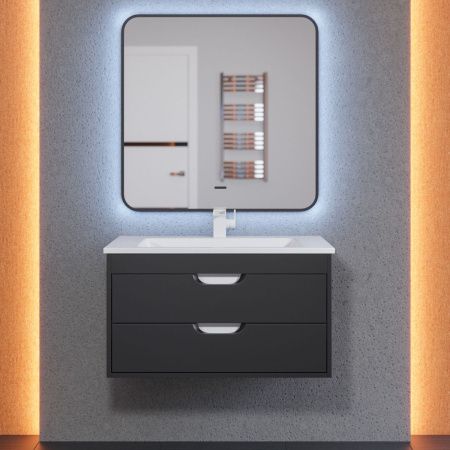 Тумба под раковину Uperwood Modul 2930205153 80х40 подвесная цвет черный