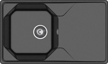 Кухонная мойка Granfest Unique U-840L черный 84х50 цвет черный поверхность матовая
