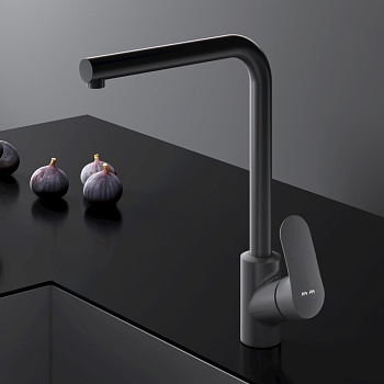 Смеситель для кухни Am.Pm Like F8005022 на раковину/на столешницу черный без термостата