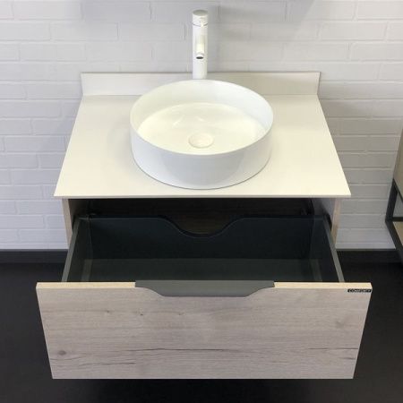 Тумба с раковиной Comforty Порто 00-00009321CF 80х50 подвесная цвет серый