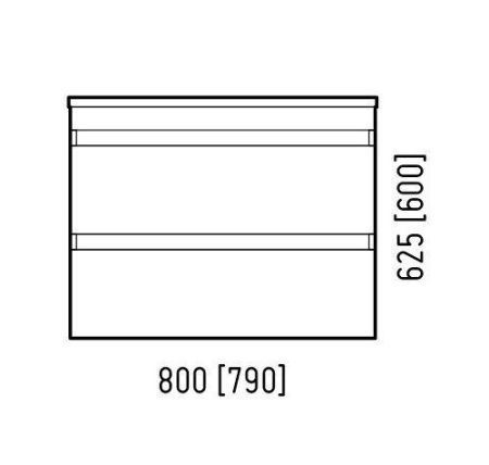 Тумба под раковину Corozo Алабама SD-00000569 80х40 подвесная цвет белый