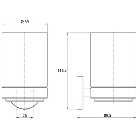 Стакан Emco Round 4320 001 00