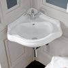 Раковина из сантехнического фарфора Kerasan Retro 103201*1 60х60 подвесная цвет белый 1 отверстие под смеситель