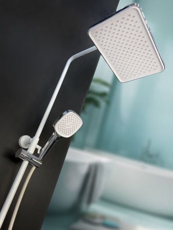 Душевая стойка AltroBagno Diretto AltroBagnoDirertto030413Bi настенная цвет белый