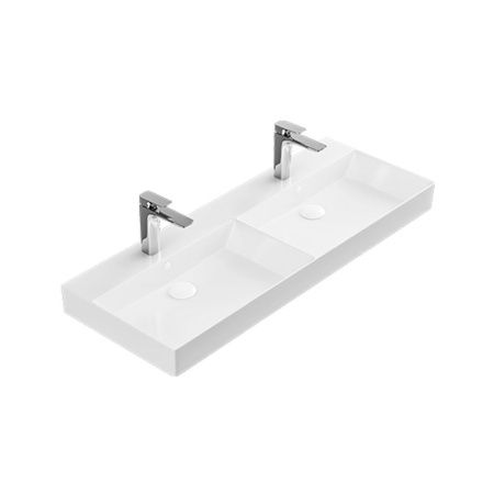 Раковина керамическая Dreja Stance 17120-KL 120х50 подвесная цвет белый 2 отверстия под смеситель