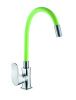 Смеситель для кухни D-Lin D155318-5 на мойку хром/зеленый