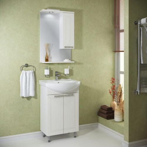 Тумба под раковину Runo МОНРО 00-00000457 50х30 напольная цвет белый - фото 3