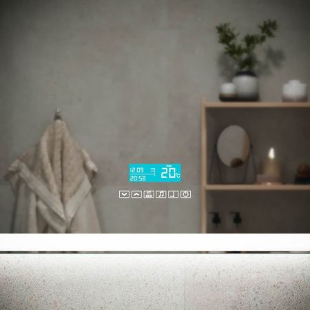 Зеркало с подсветкой и антизапотевателем Sancos City 2.0 CI2.900 90х70 подвесное