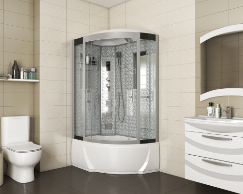 Душевая кабина Niagara Luxe 7712WL 120х80 асимметричная с крышей - фото 2