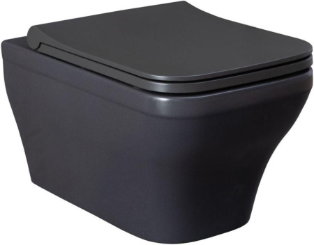Чаша унитаза подвесная Allen Brau Infinity 4.21011.AN цвет черный без сиденья безободковая каскадный смыв