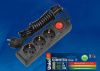 Удлинитель 2гн х 3м с/з Uniel Standard (Стандард) S-GCD3-3B Black