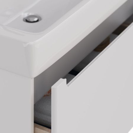 Тумба под раковину LeMark Buno mini LM05BM80T 70х50 подвесная цвет белый