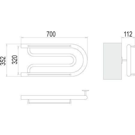 Полотенцесушитель водяной Terminus 4620768881251 70х35 хром