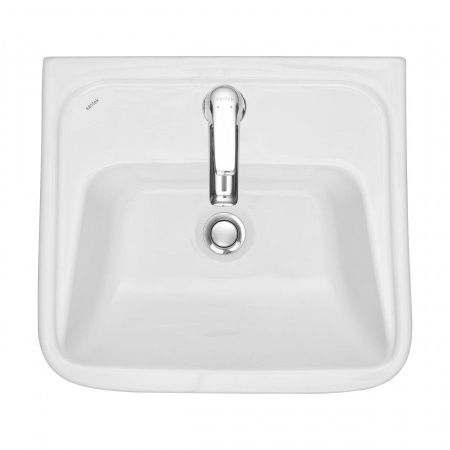 Раковина из сантехнического фарфора Santek Лонги 1WH501753 50х40 подвесная цвет белый 1 отверстие под смеситель