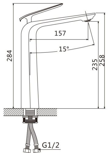 Смеситель Savol S-JD9111AW на раковину хром - фото 2