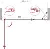 Душевая дверь BelBagno ETNA ETNA-B-11-30+90-T-Cr стекло прозрачное профиль хром