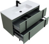 Тумба под раковину Allen Brau Reality 1.32007.CGM 100х46х50 подвесная цвет зеленый/серый