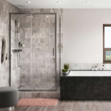 Душевой уголок Wasserkraft Main 41S 41S15 110х90 стекло прозрачное профиль хром без поддона