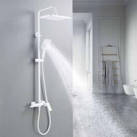Душевая стойка Shevanik S4436C настенная цвет белый